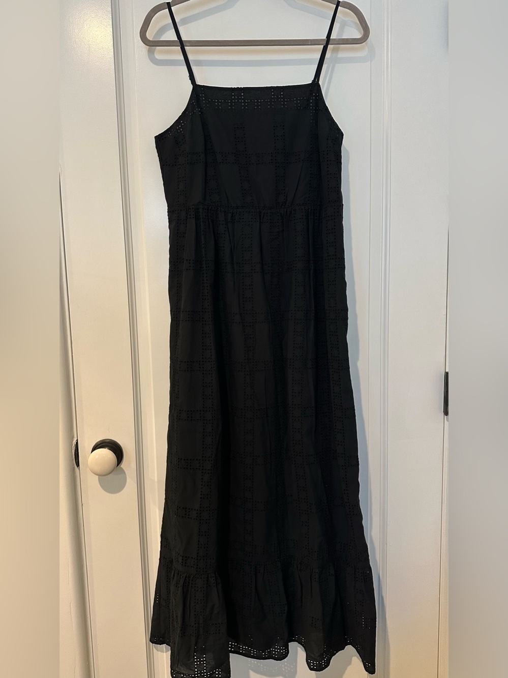 The White Company black eyelet dress UK10